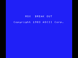 Break Out screenshot 3 for MSX
